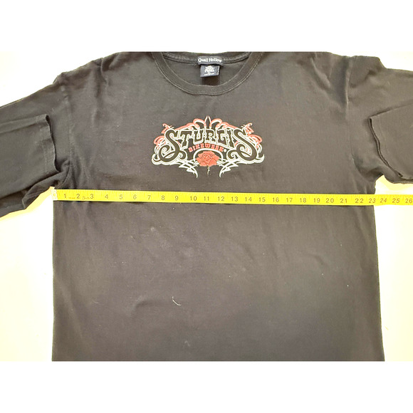 Sturgis Shirt Mens XL Black Rose Y2K Tribal Graphic Bike Week Motorcycle Biker - Picture 4 of 6